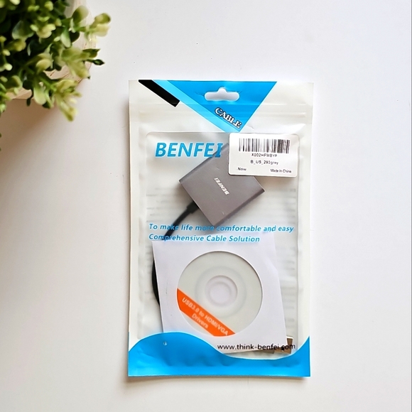 BENFEI USB 3.0 to VGA Adapter, USB 3.0 to VGA Male to Female Adapter for Windows - Picture 2 of 12